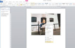 Per Rechtsklick öffnet sich in Word ein Kontextmenü. Der Eintrag Grafik formatieren ist farblich hervorgehoben.
