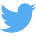 Das Logo von Twitter. Ein blauer Vogel.