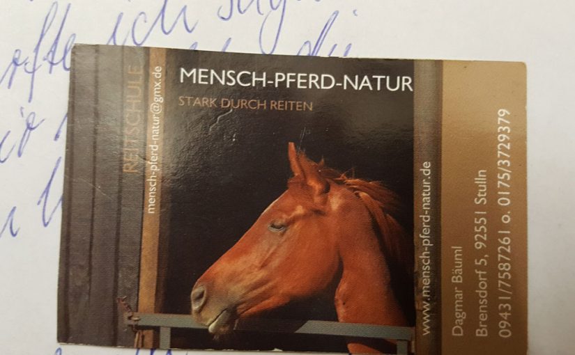 bild von der Visitenkarte der Reitschule Bäuml