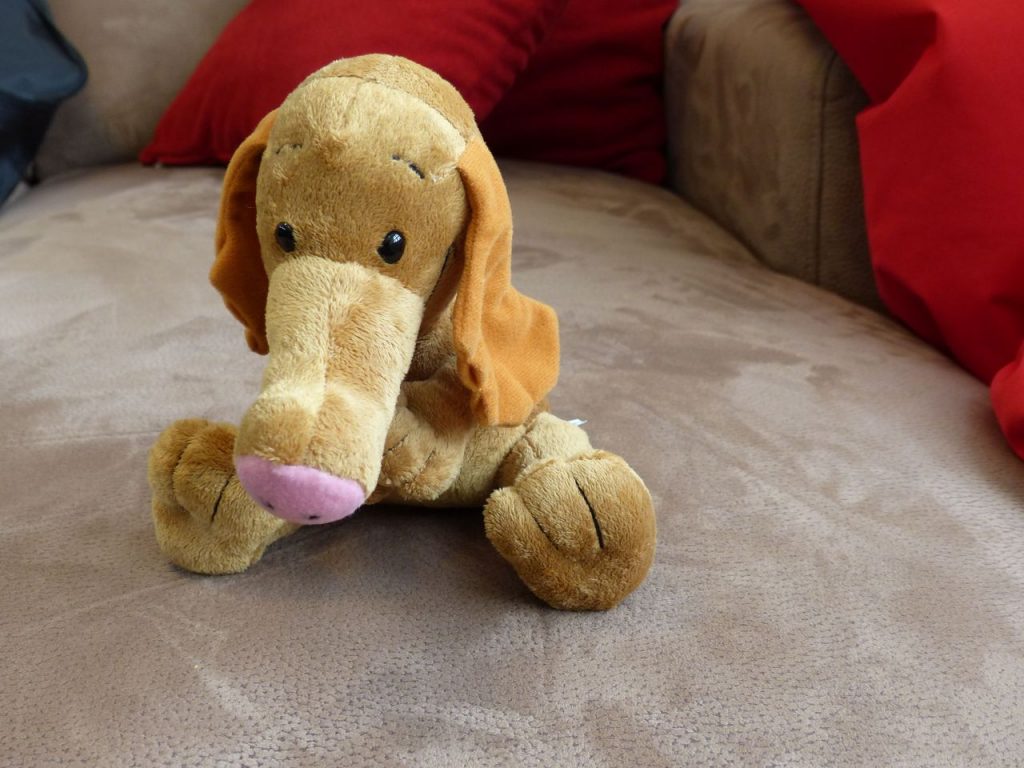 Ein kleines Stofftier - der innere Schweinhund.